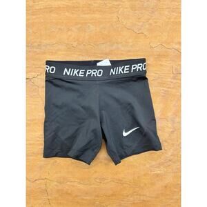 Nike Pro Shorts Girls Medium Black Dri-FIT Compression Training Volleyball